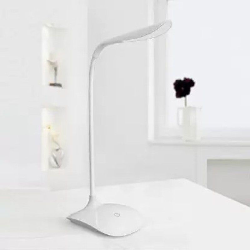DAZLIN Rechargeable Emergency Table Lamp/Student Reading Light / Led Foldable Desk Lamp Study Lamp  (37 cm, White)