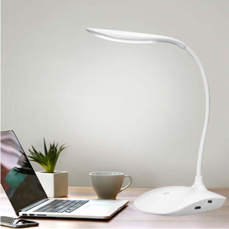 VibeX Student Study Rechargeable Led Table Lamps-FR4 Study Lamp  (31 cm, Daisy White)