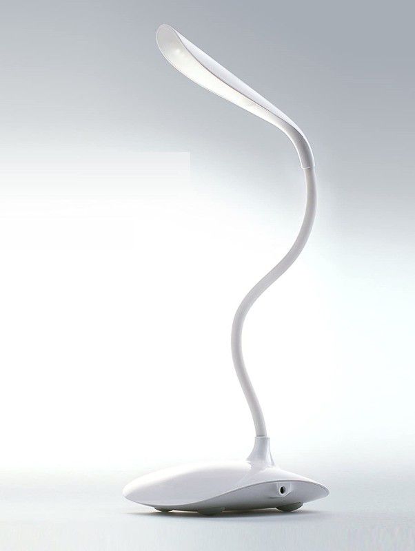 VibeX Sleek Rechargeable Table Lamp, 8W, Dimming-S23 Study Lamp  (31 cm, Frost White)