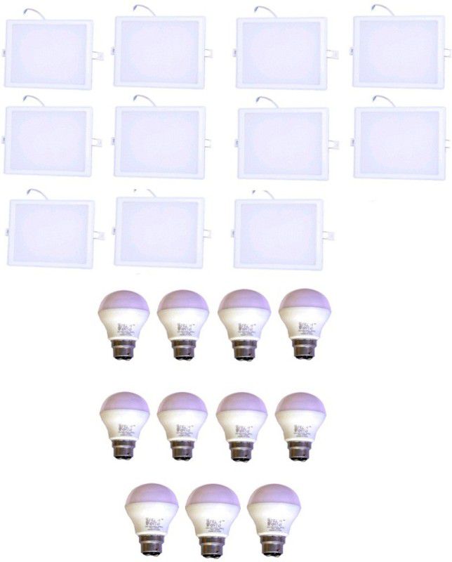 9 W, 15 W Round B22 LED Bulb  (White, Pack of 22)