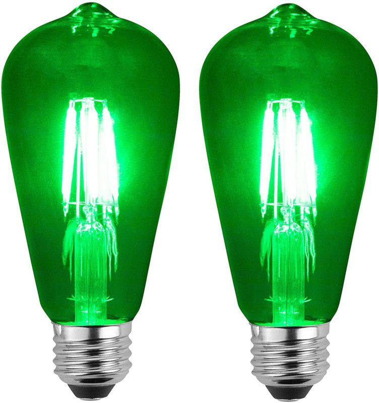 4 W Decorative E26, E27 LED Bulb  (Green, Pack of 2)