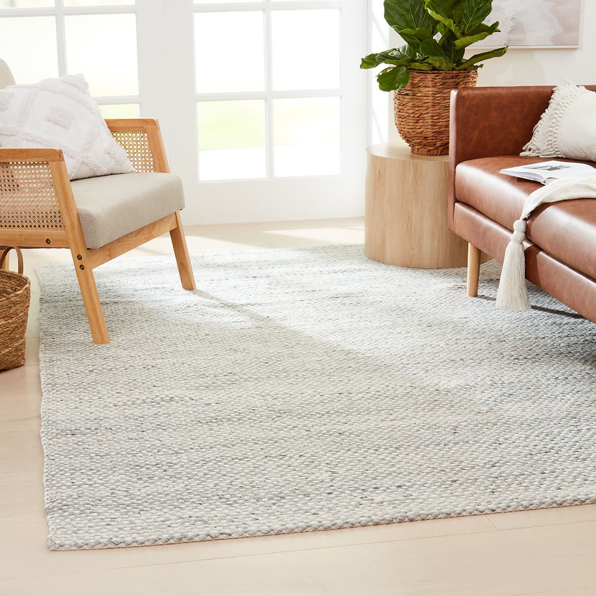 Wool Blend Felix Rug - Grey, Large