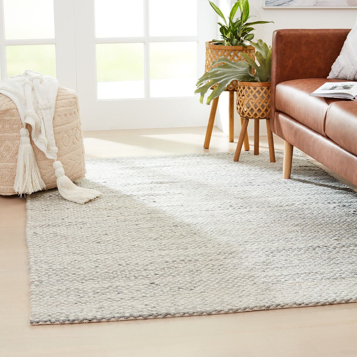 Wool Blend Felix Rug - Grey, Medium