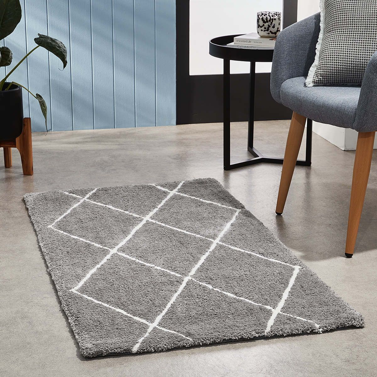 Trellis Rug - Small, Grey