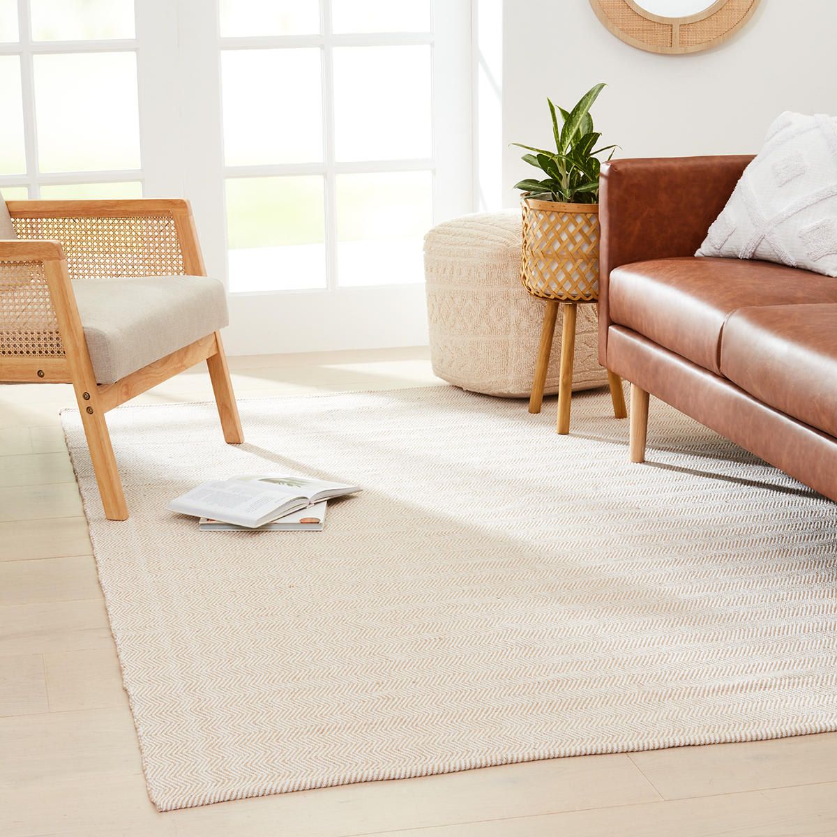 Herringbone Rug - Large, Natural