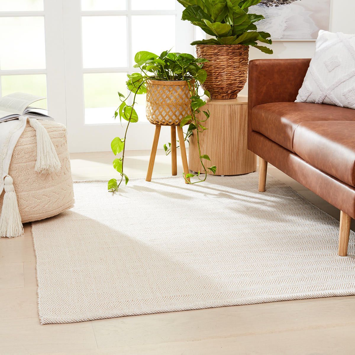 Herringbone Rug - Medium, Natural