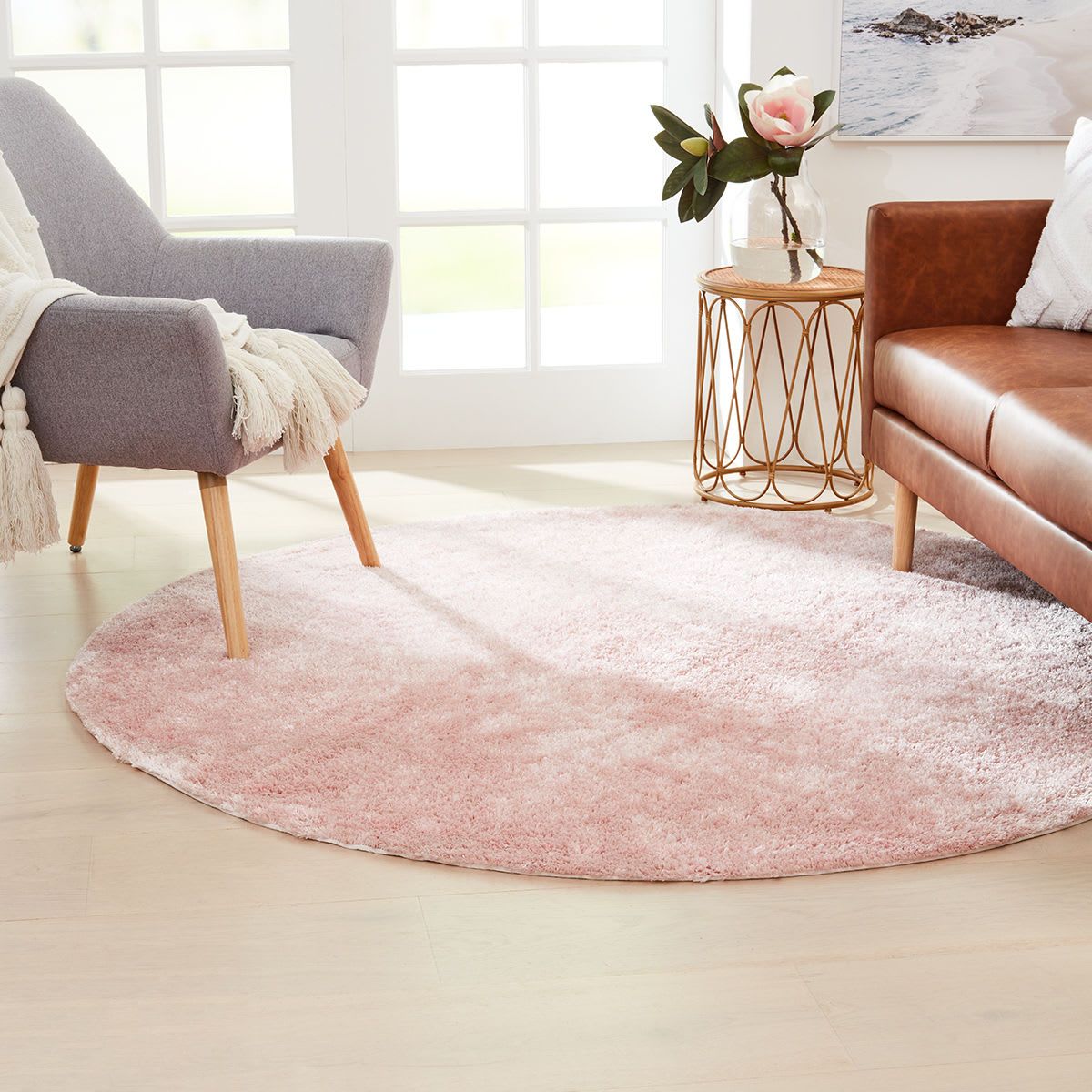 Luxe Round Blush Rug