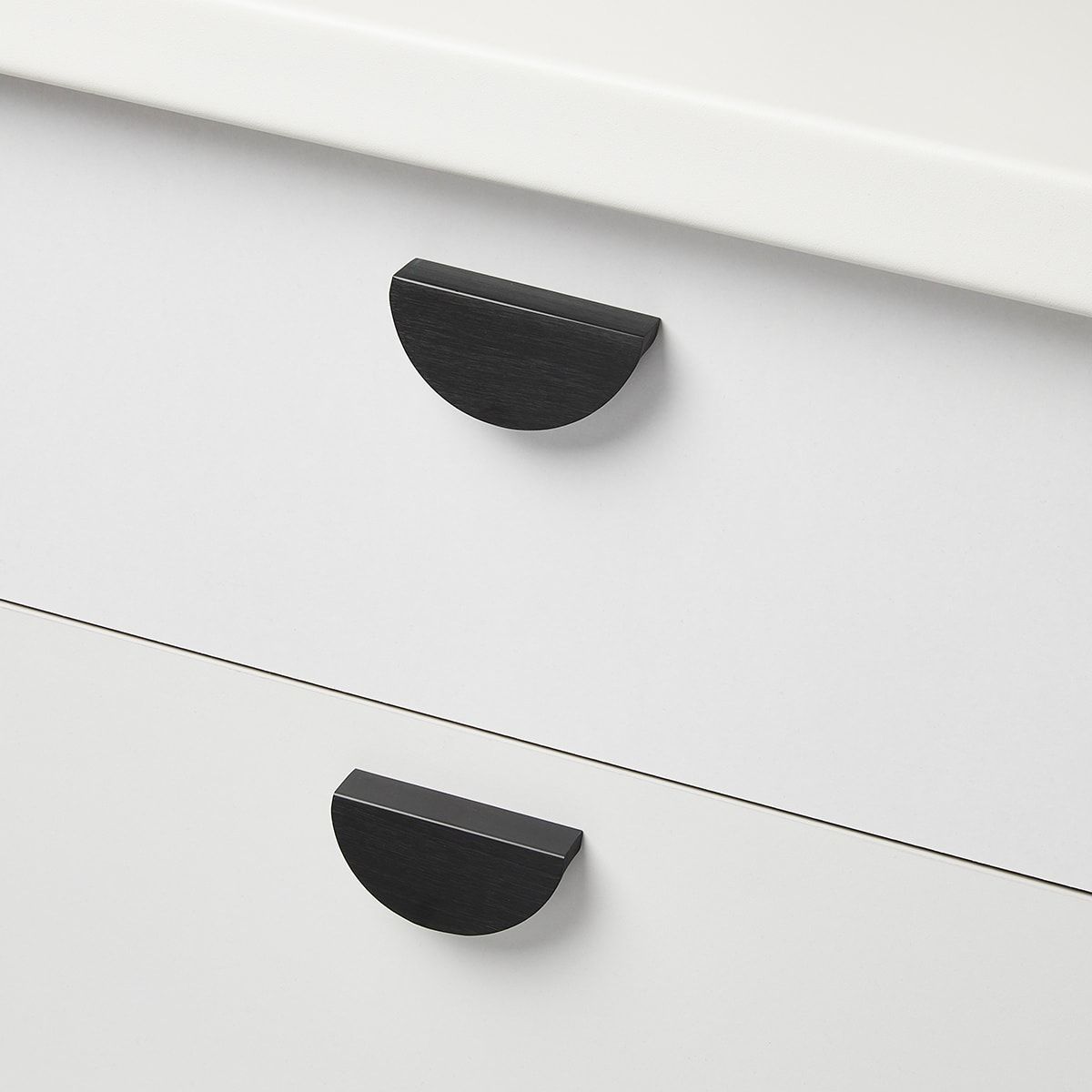 2 Pack Half Moon Handles - Black