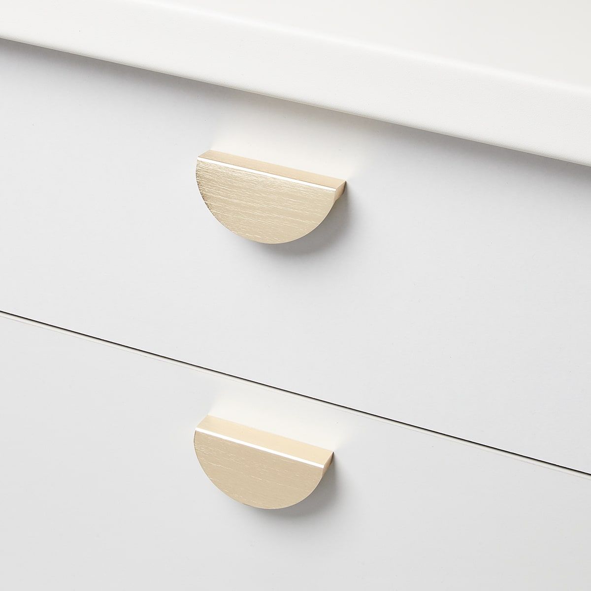 2 Pack Half Moon Handles - Gold Look