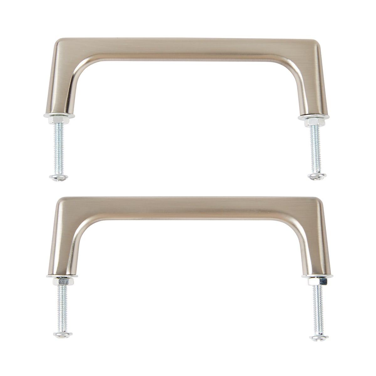 2 Pack D-Handles Stainless Steel Look