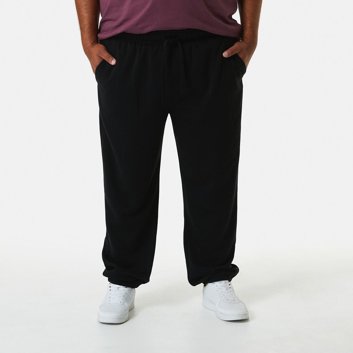 Men's Larger Size Elastic Waistband Trackpants