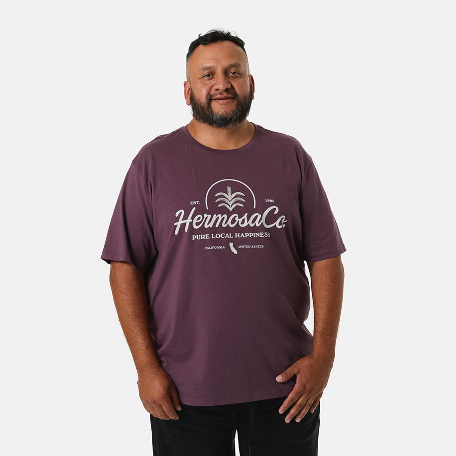 Men's Larger Size Printed Short Sleeve T-shirt