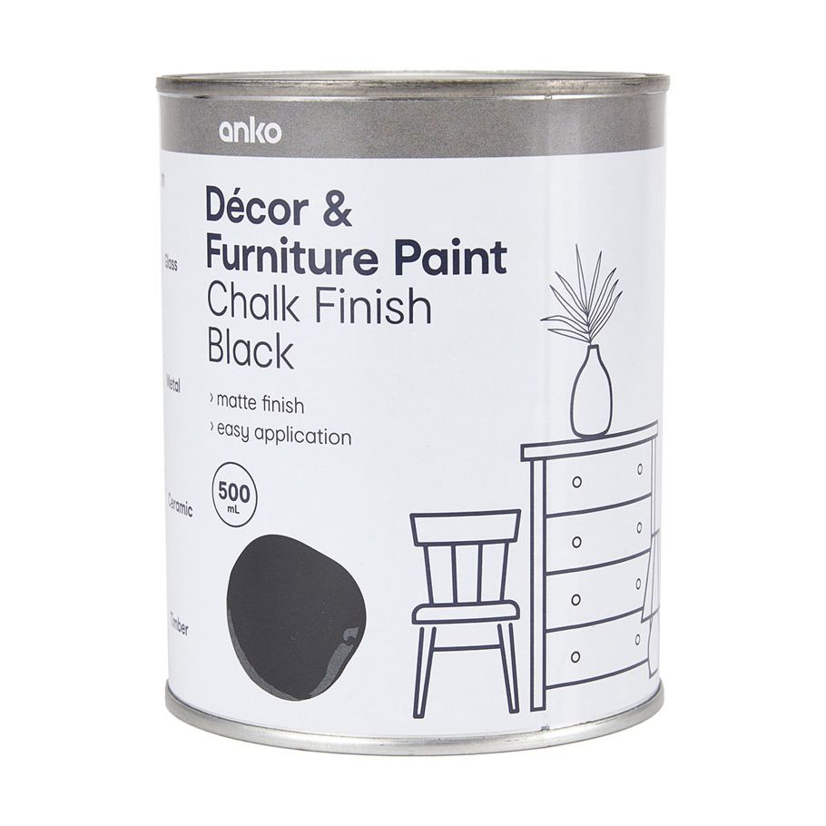 Decor & Furniture Paint - Chalk Finish Black
