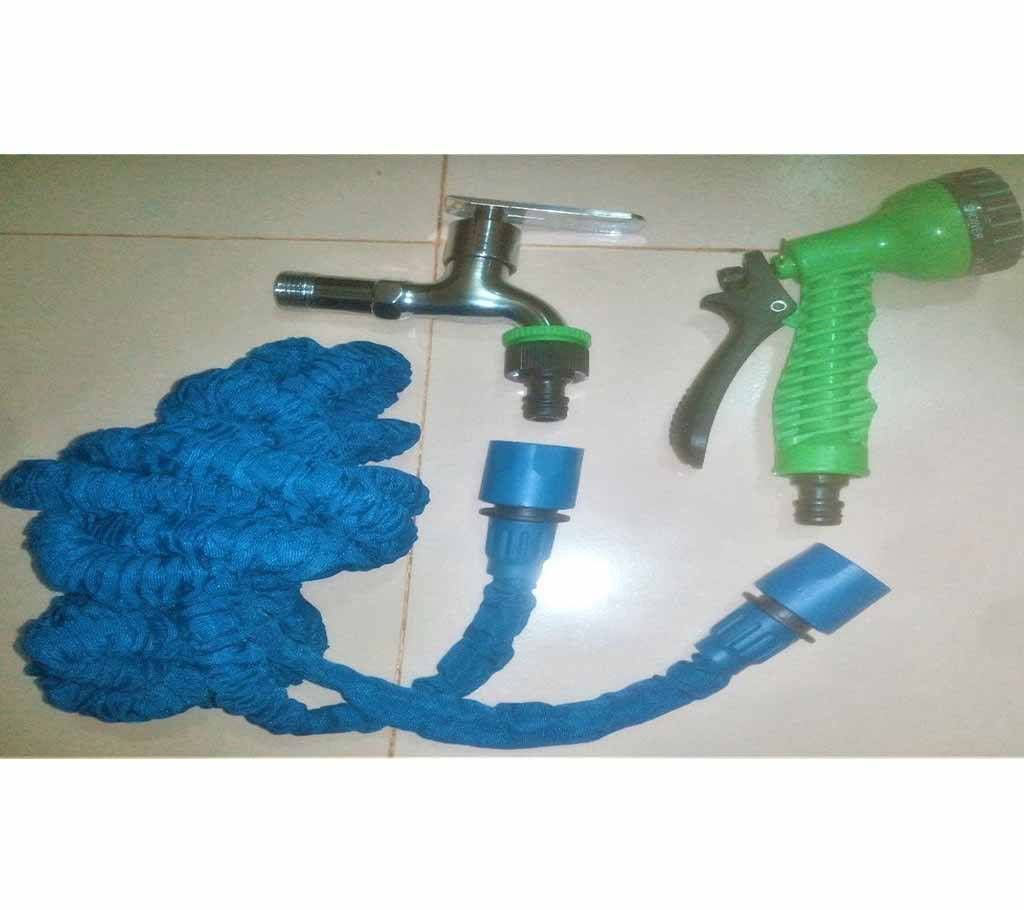 Magic Hose Pipe-20 Feet, Water Tap, Connectors & Water Gun for Car/Bike Wash, Garden, Irrigation