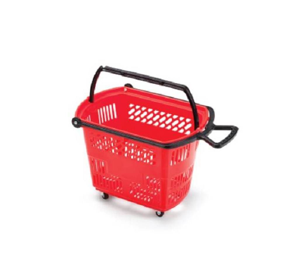 Plastic Basket With Wheel