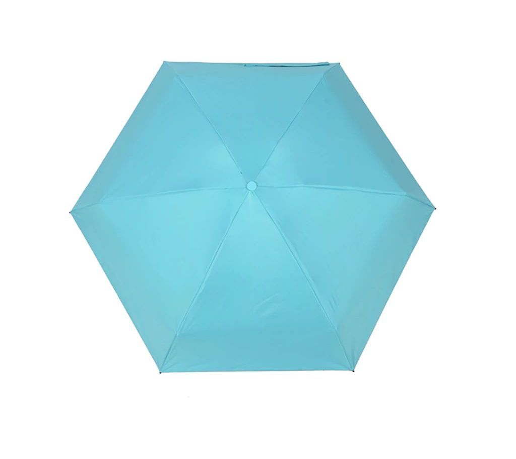 Mini Pocket Capsule Umbrella Waterproof UV Rain Umbrella-Blue