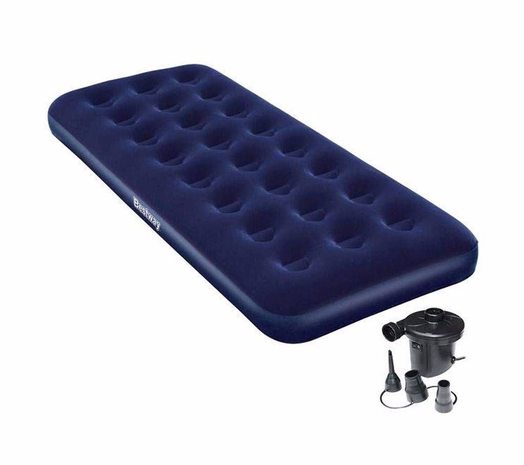 Bestway Single Flocked Air Bed with Pumper