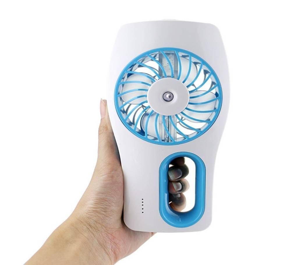 Handheld Misting Fan, Rechargeable Battery Operated Fan, 3 Settings, Water Spray Fan, Mini Portable Desk Fan, Humidifier Quiet Fan, 2200mAh Battery, Personal Cooling Fan for Outdoor, Home