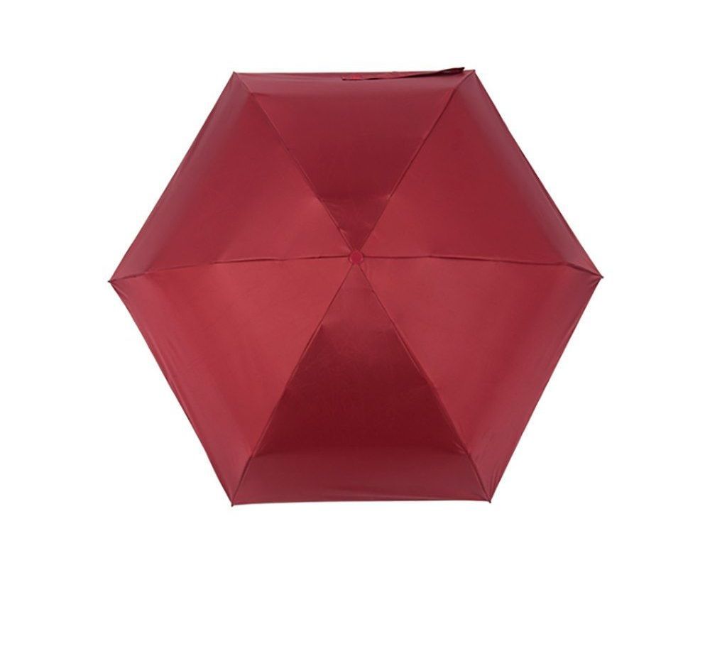 Mini Pocket Capsule Umbrella Waterproof UV Rain Umbrella-Red