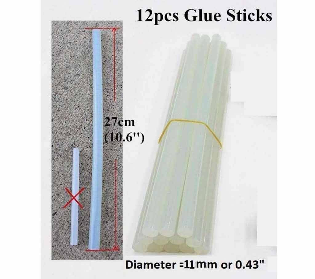 12 Pcs Glue Strick (Length 270mm or 10.6" Diameter 11.2mm or 0.43")