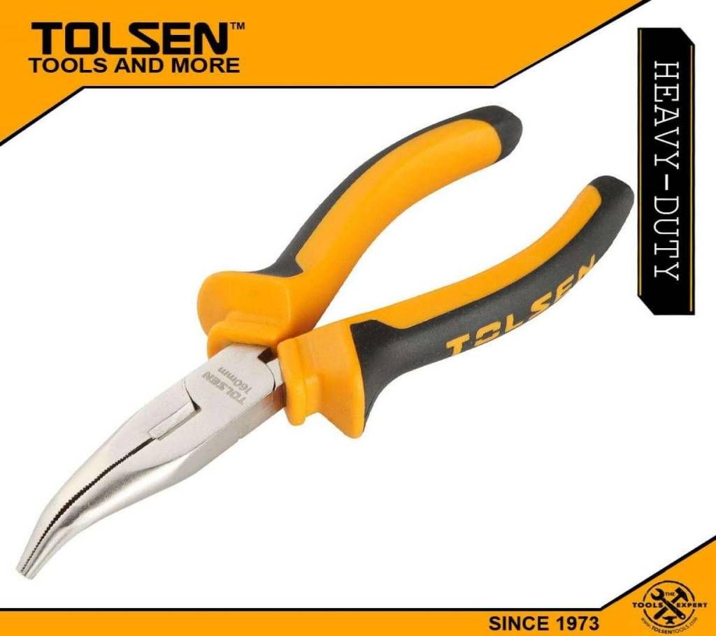 TOLSEN Bent Nose Pliers (6") TPR Handle 10008