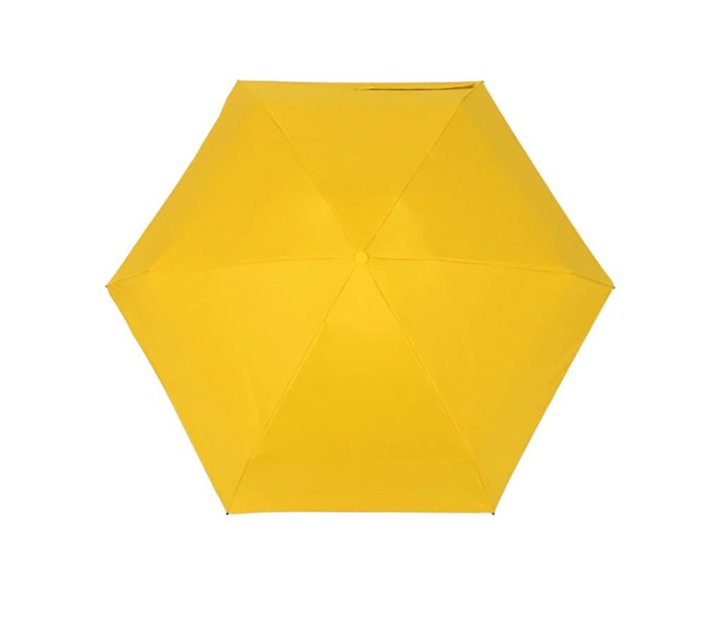 Mini Pocket Capsule Umbrella Waterproof UV Rain Umbrella-Yellow