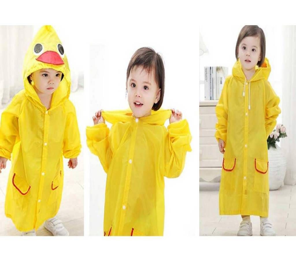 Light & Breathable Oxford Cloth Raincoat for Kids - Yellow