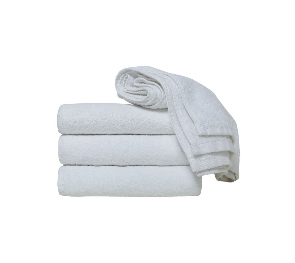 4 Pcs White Hand Towel 20x40 Inch
