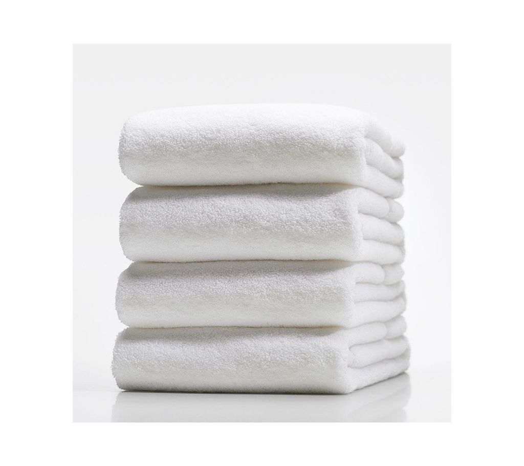4 Piece White Bath Sheet