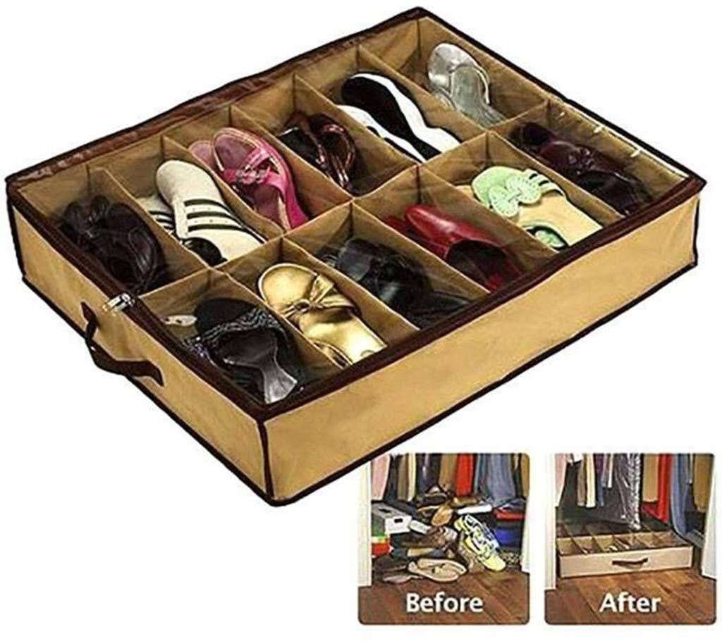 Space Saving Shoe Rack - Brown