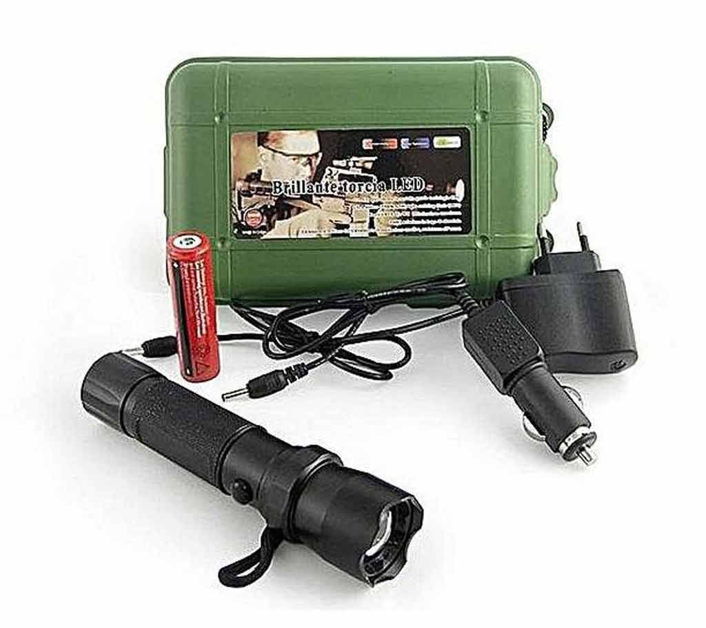 Brightest LED Rechargeable Torch 800M - Black