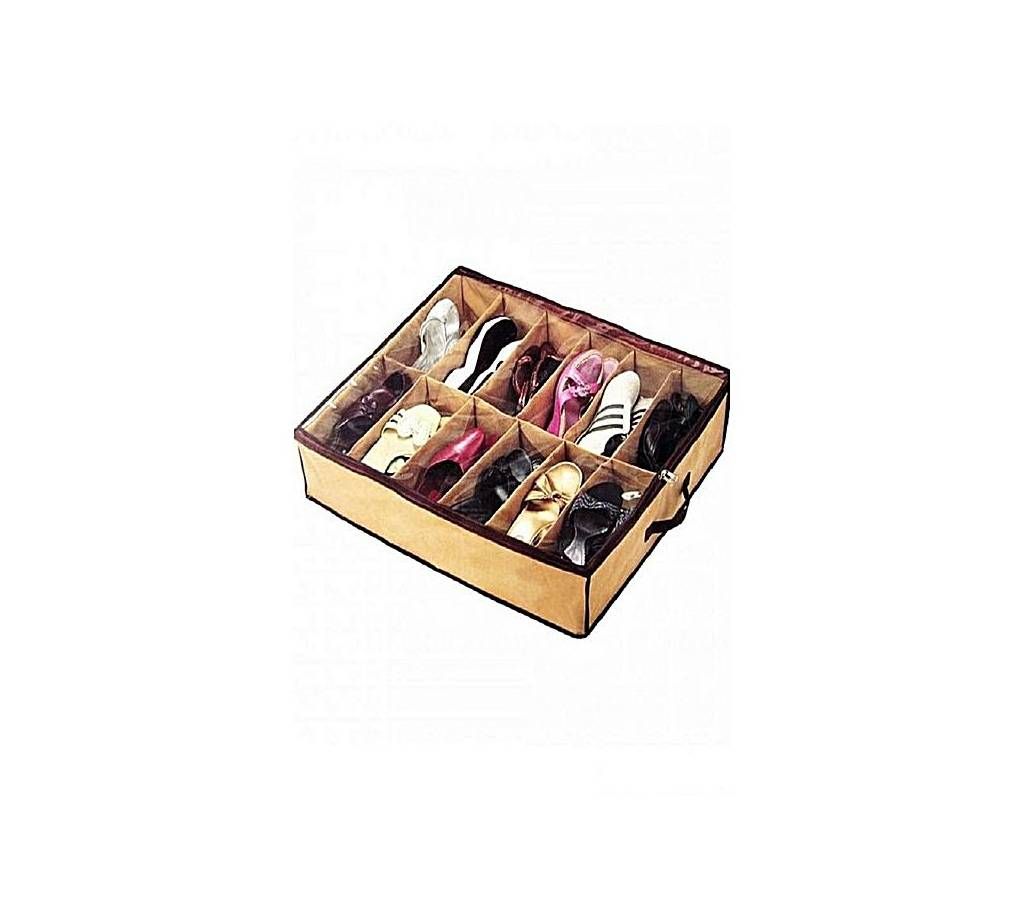 Space Saving Shoe Storage Bag - Brown