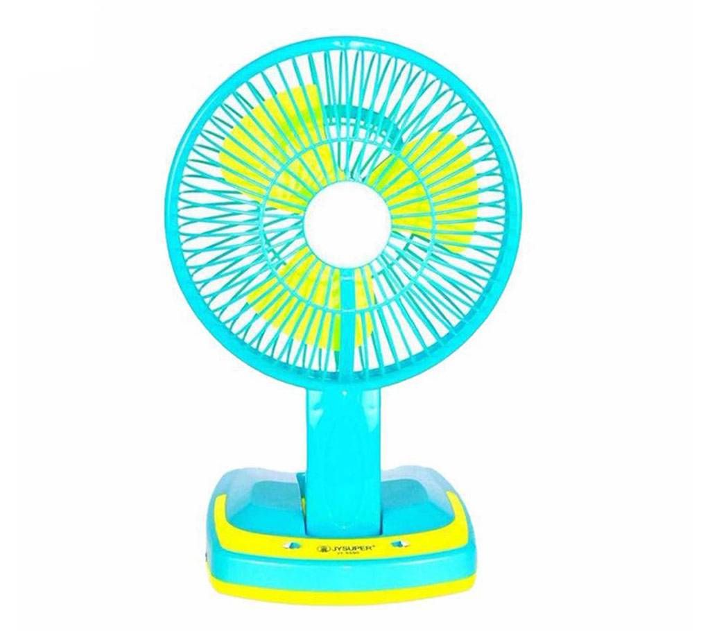 Rechargeable table fan with LED light