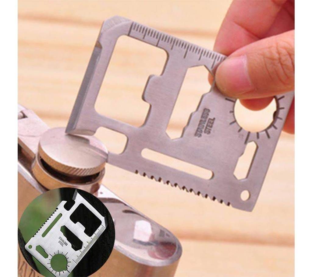 Credit card shaped multi functional tools 