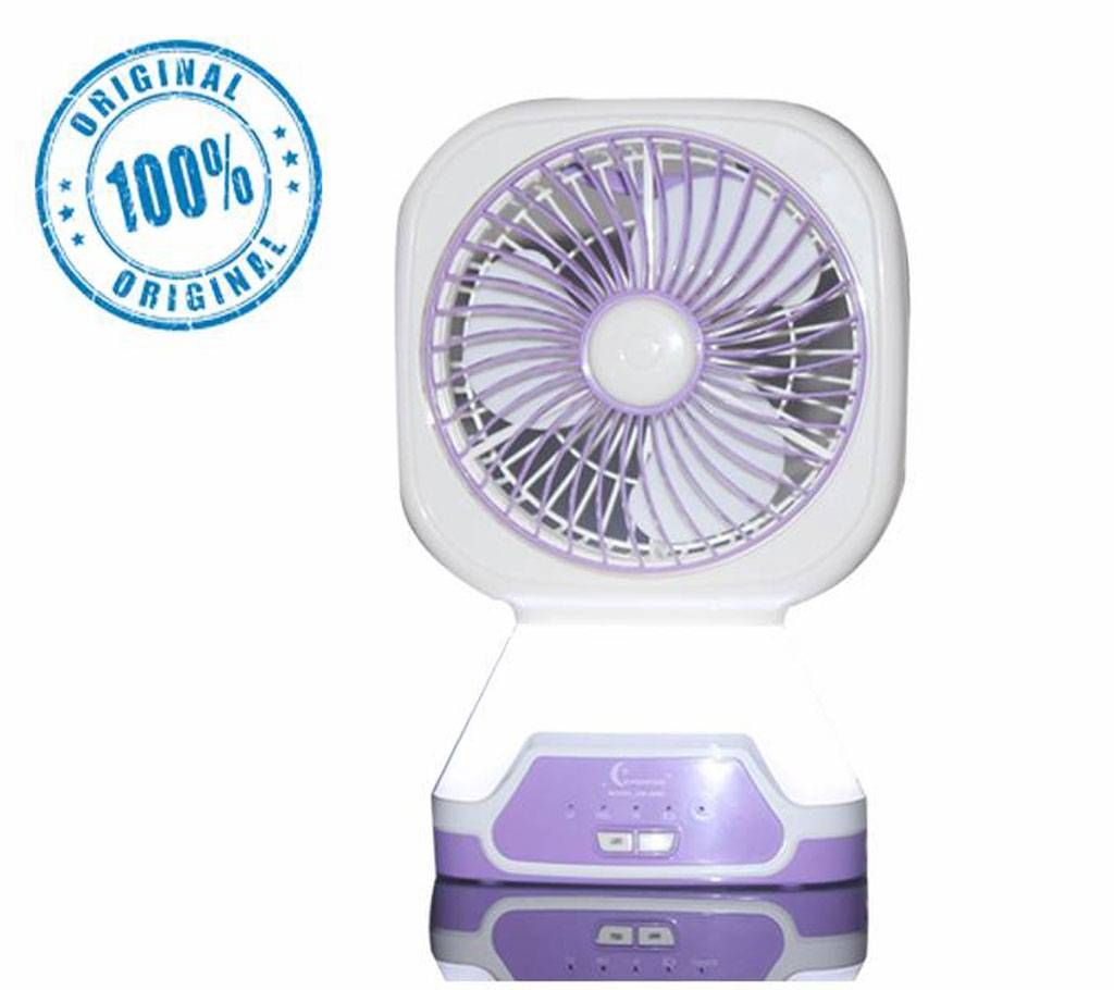 Portable mini fan with light