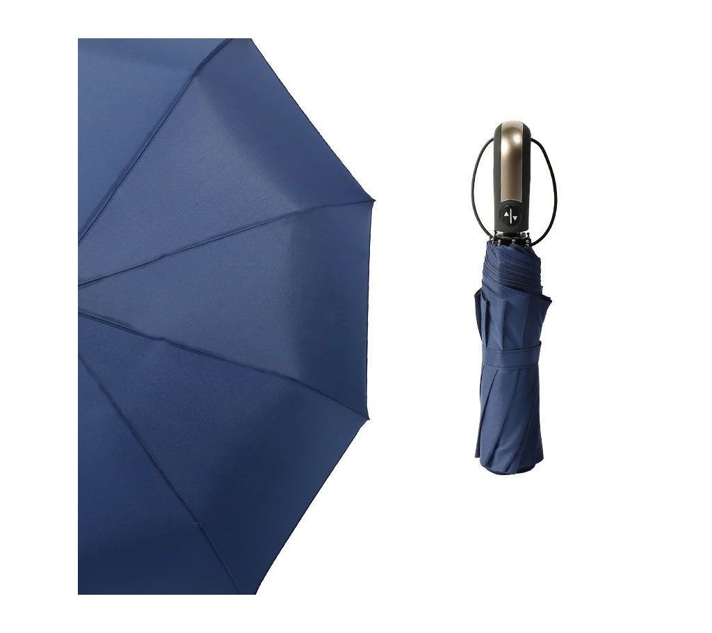 Auto Open Close Windproof Umbrella-Blue