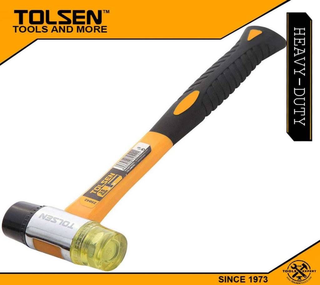 TOLSEN Two Way Mallet 35mm (400g) Plastic Nylon Fiberglass Handle 25042
