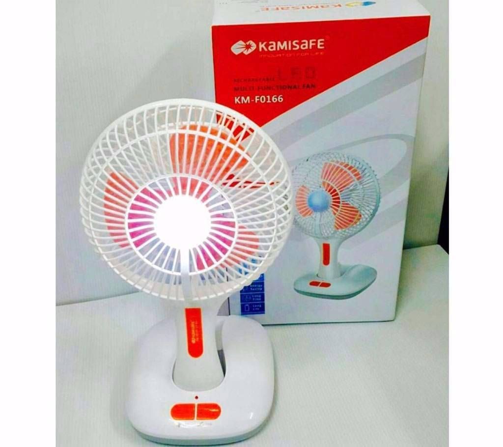 Kamisafe Rechargeable Folding table fan with light