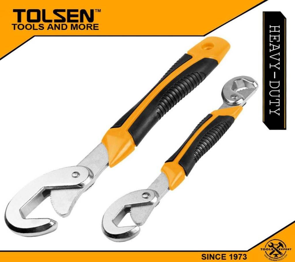 TOLSEN 2pcs Universal Wrench (9-32mm) 15282 TPR Handle