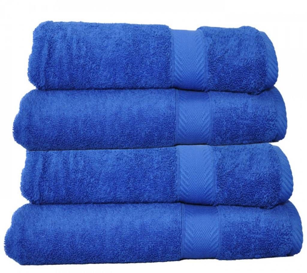 Blue Cotton Bath Towel
