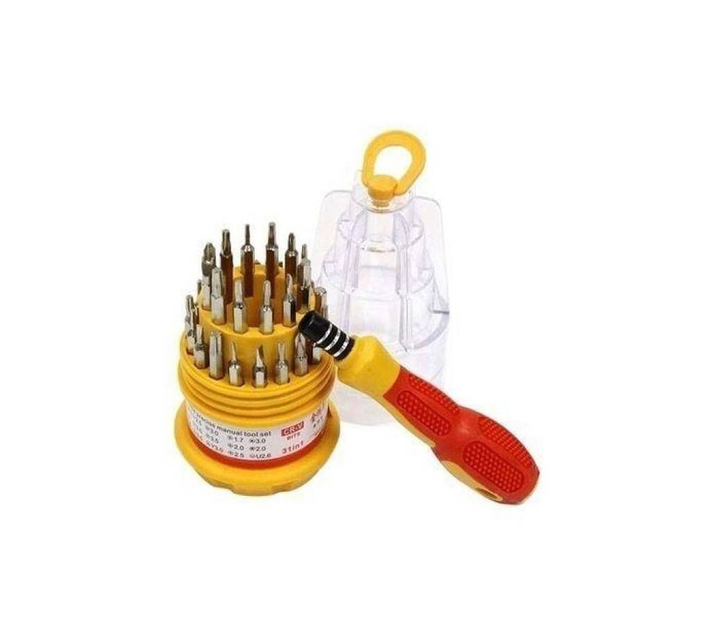 31 In 1 Screw Driver Set - Yellow and Red