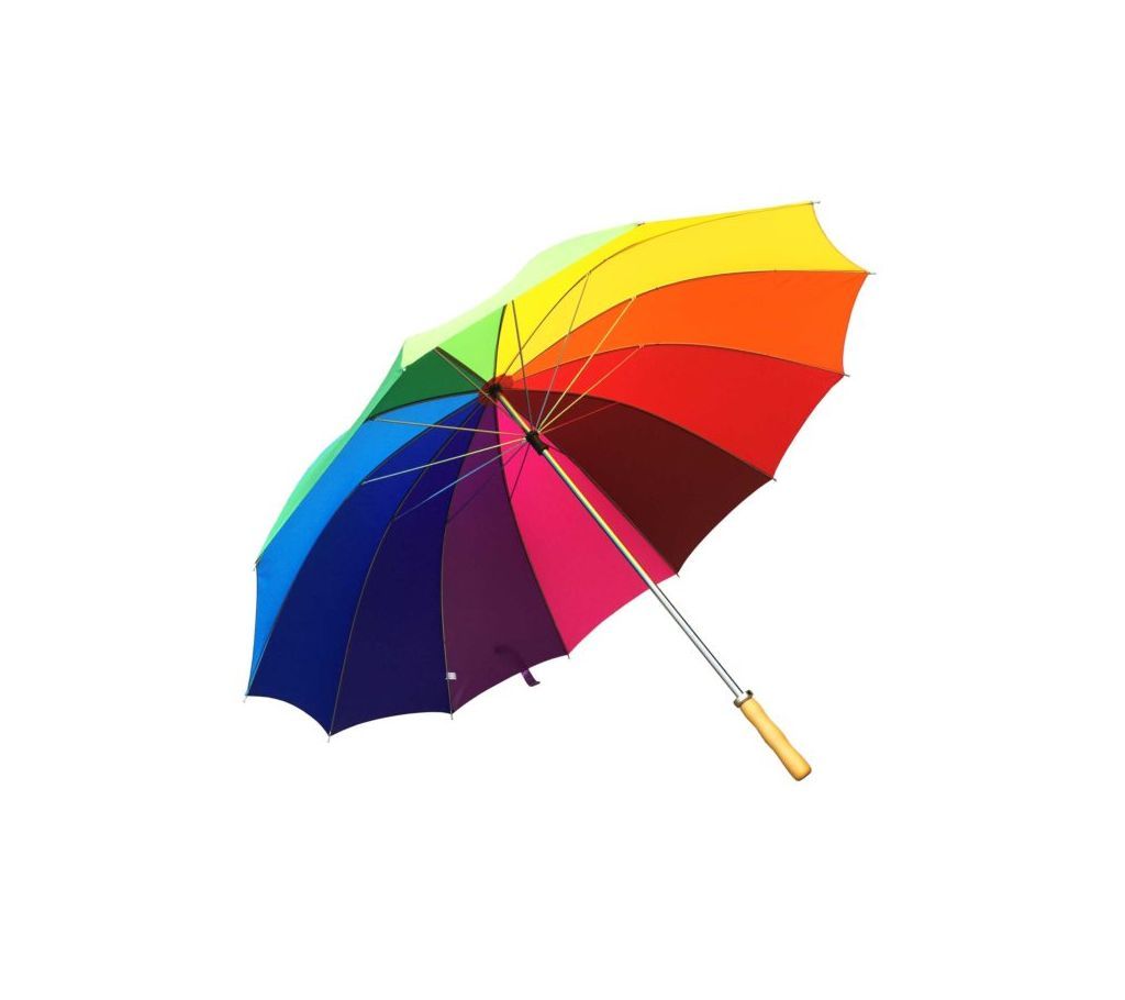 Multi Color Rainbow Umbrella
