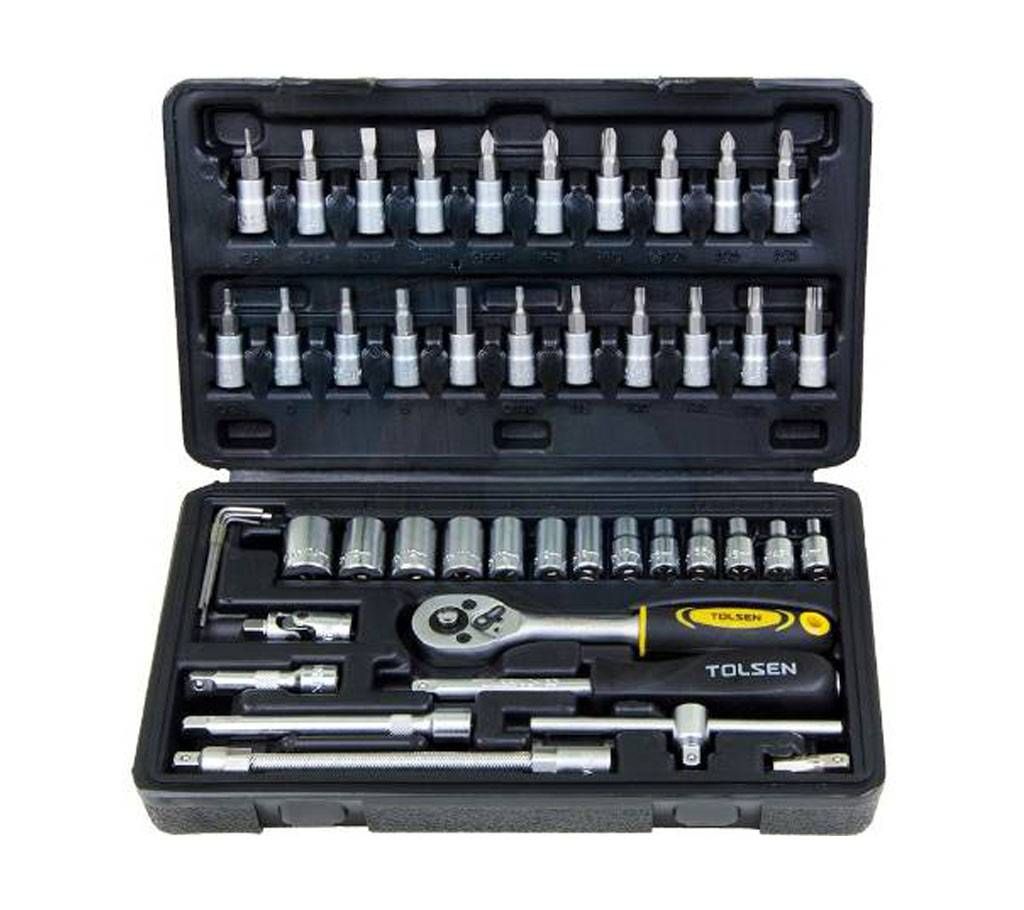 46PCS 1/4″ SOCKET SET- TOLSEN