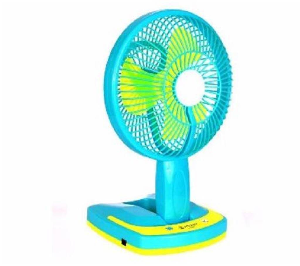 Rechargeable folding table fan with light 
