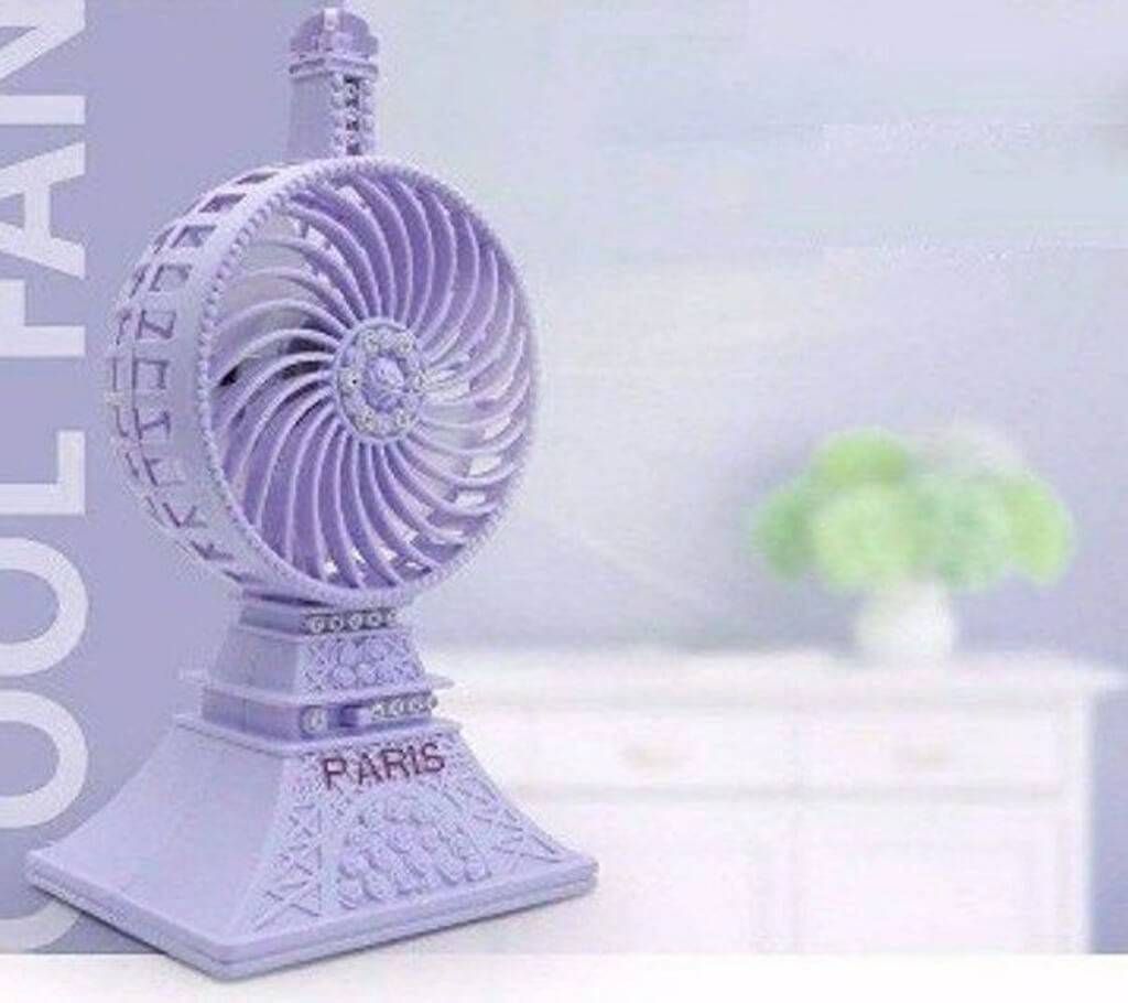 Paris Mini Desktop Usb Fan (Sky Color) 