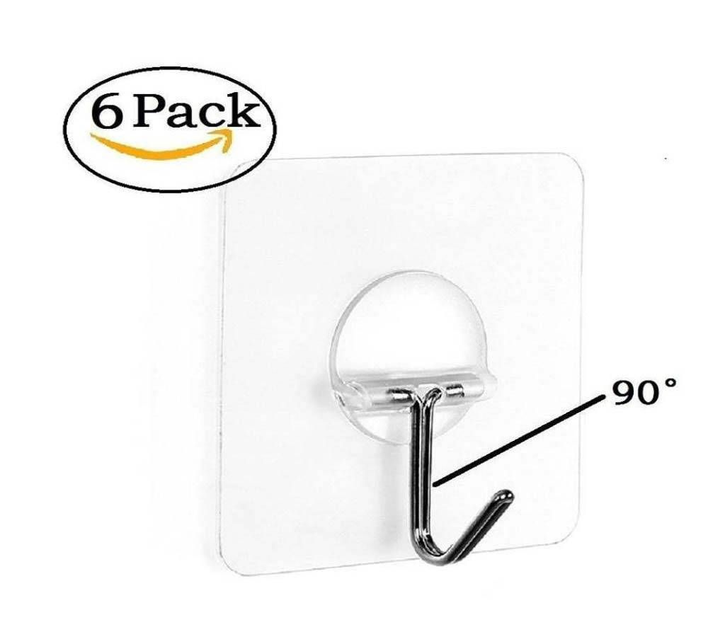 6pcs Blanc Plastic Hanger