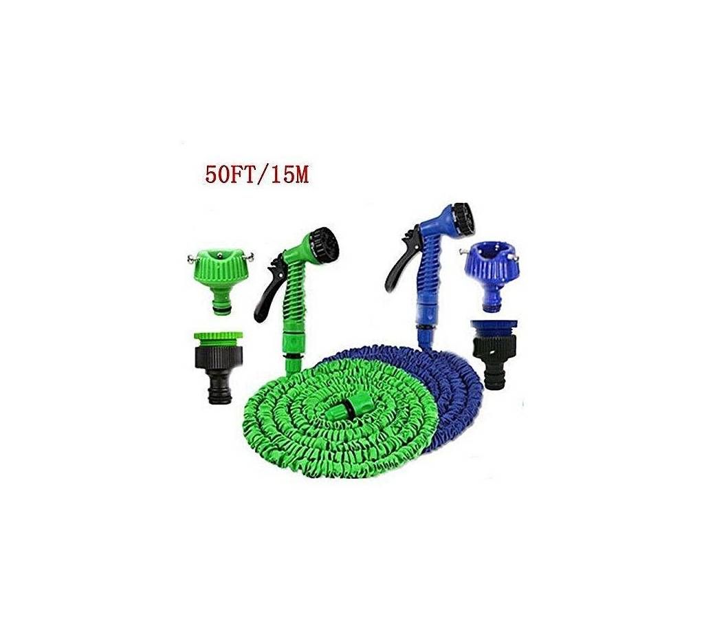 Car Washing Hose Pipe 50 Feet - Multicolor