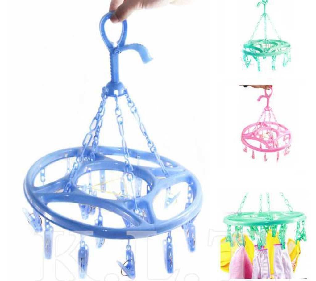 Round Plastic Cloth Drying Hangers Stand