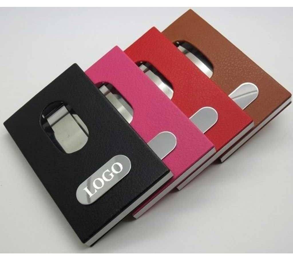 New thumb slide out men women stainless business name card credit id holder - 1 pcs