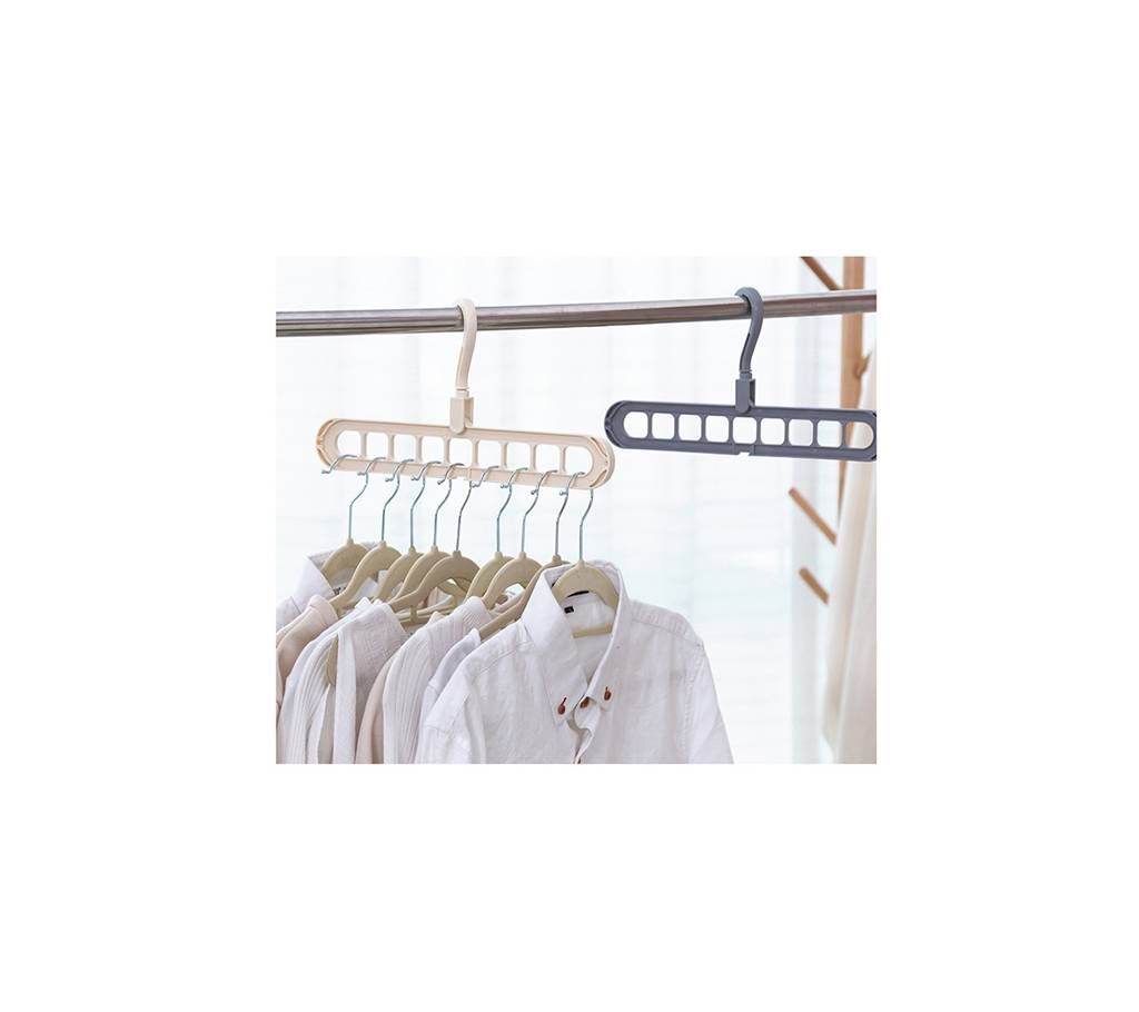 Multilayer plastic cloth hanger
